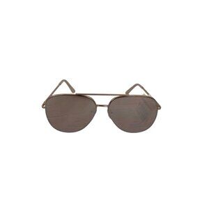 A New Day Adult Aviator Sunglasses Rose Gold Frames Brown Lenses